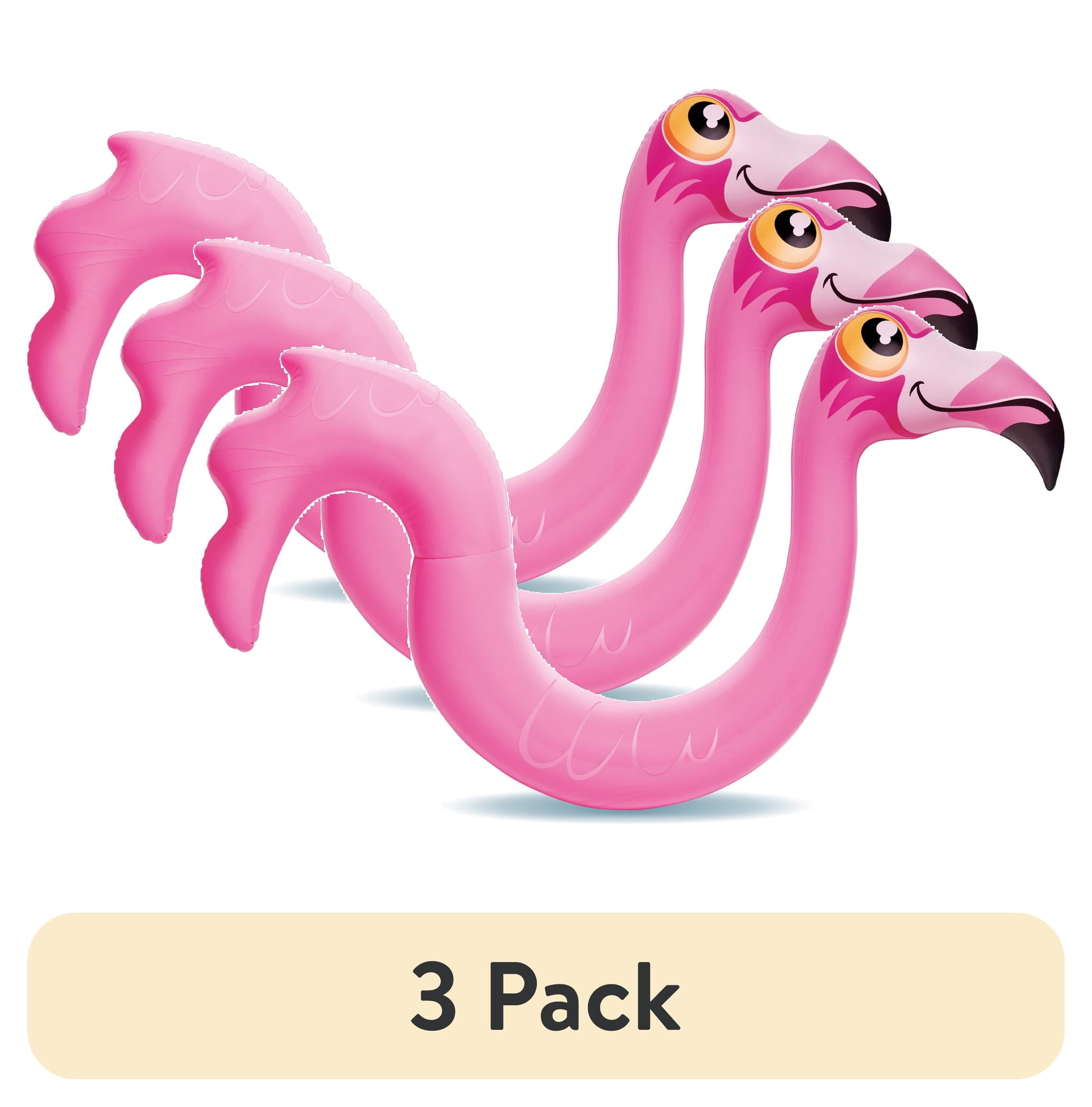 (3 pack) Bluescape Flamingo Pool Noodle – Inflatable Pink Pool Float for Kids & Adults, Fun Flamingo Design