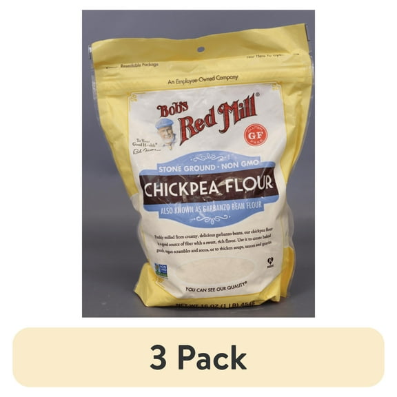 (3 pack) Bob's Red Mill Gluten-Free Chickpea Flour, 16 Oz