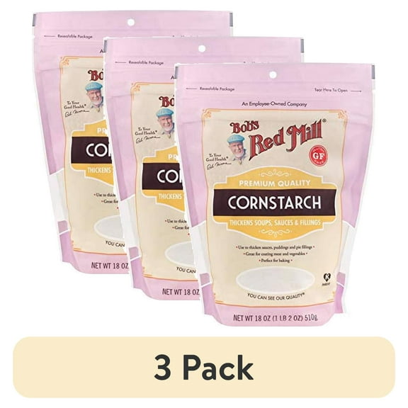 (3 pack) Bob's Red Mill - Cornstarch -18 Oz
