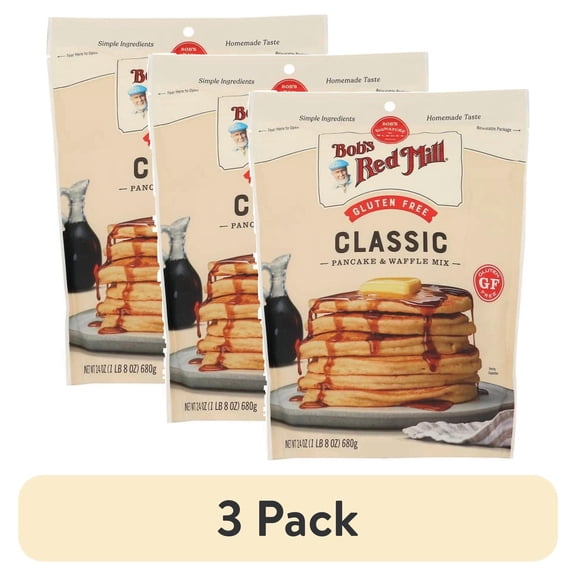 (3 pack) Bob's Red Mill Gluten Free Pancake Mix 24 oz Pkg