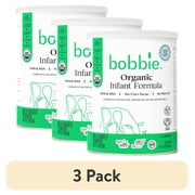 3 pack Bobbie Organic Original Infant Formula for Everyday Feeding, Milk-Based Powder with 1.2mg Iron, Skim Milk Recipe, Certified USDA Organic, 14.1 oz Can