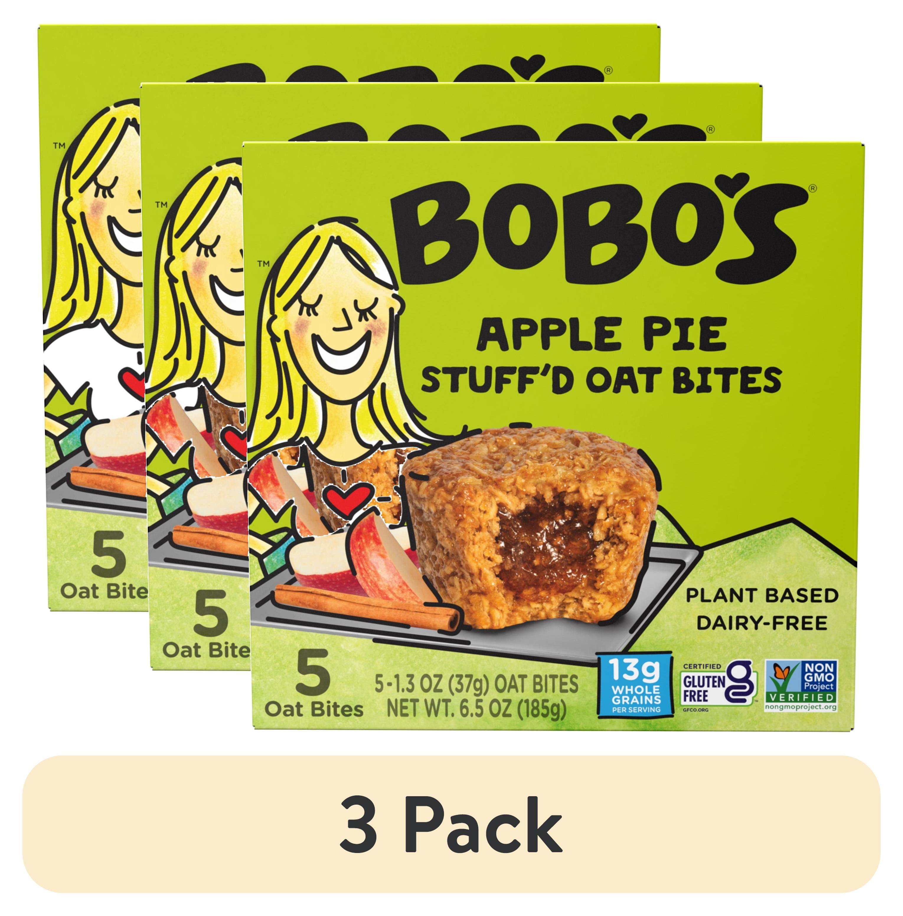 (3 pack) Bobo's Oat Bites, Apple Pie Stuff'd, 5 Pack of 1.3 oz bars