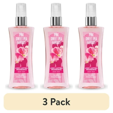 (3 pack) Body Fantasies Signature Fragrance Body Spray, Pink Sweet Pea Fantasy, 3.2 fl oz