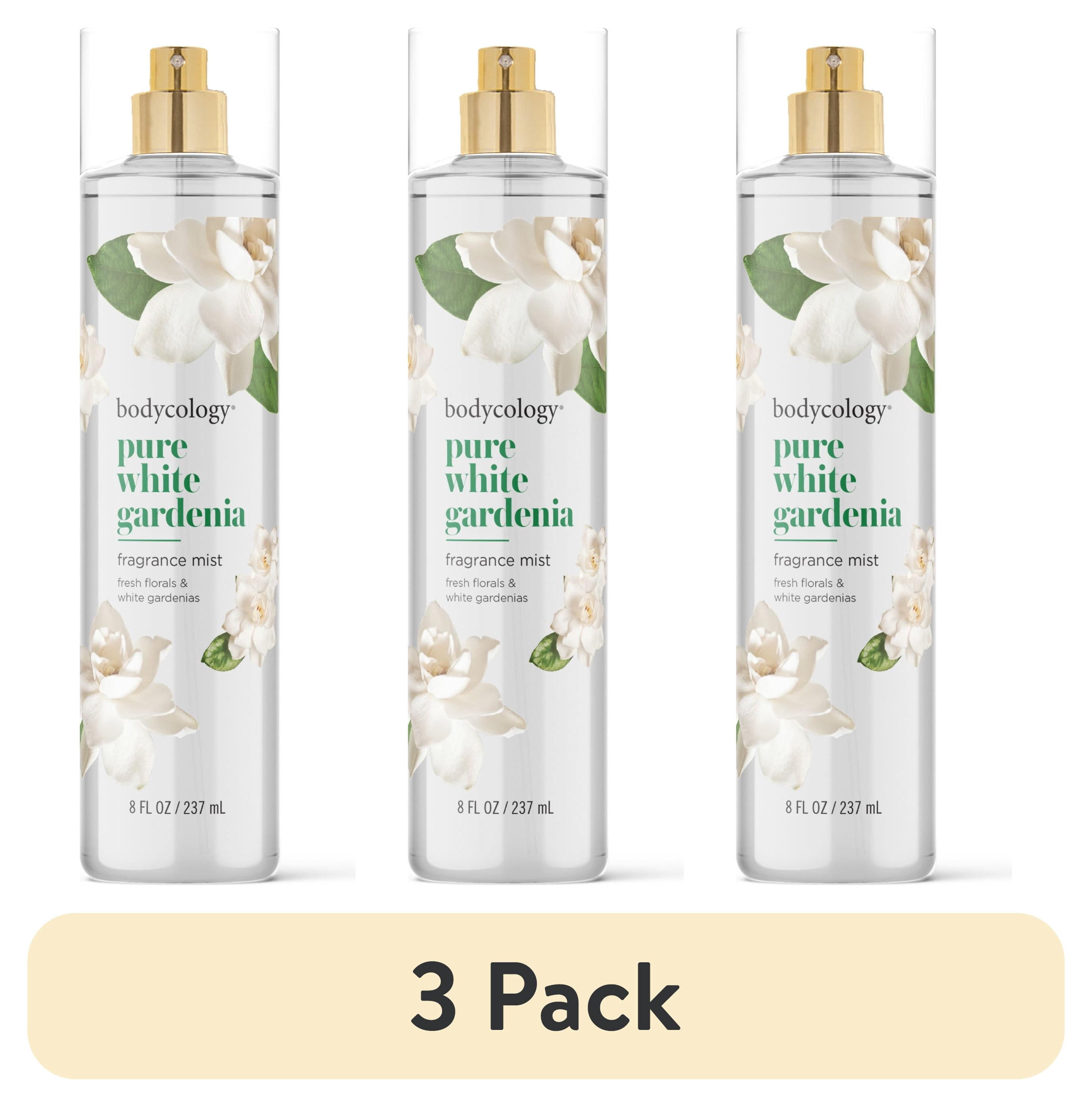 (3 pack) Bodycology Fragrance Body Mist, Pure White Gardenia, 8 fl oz