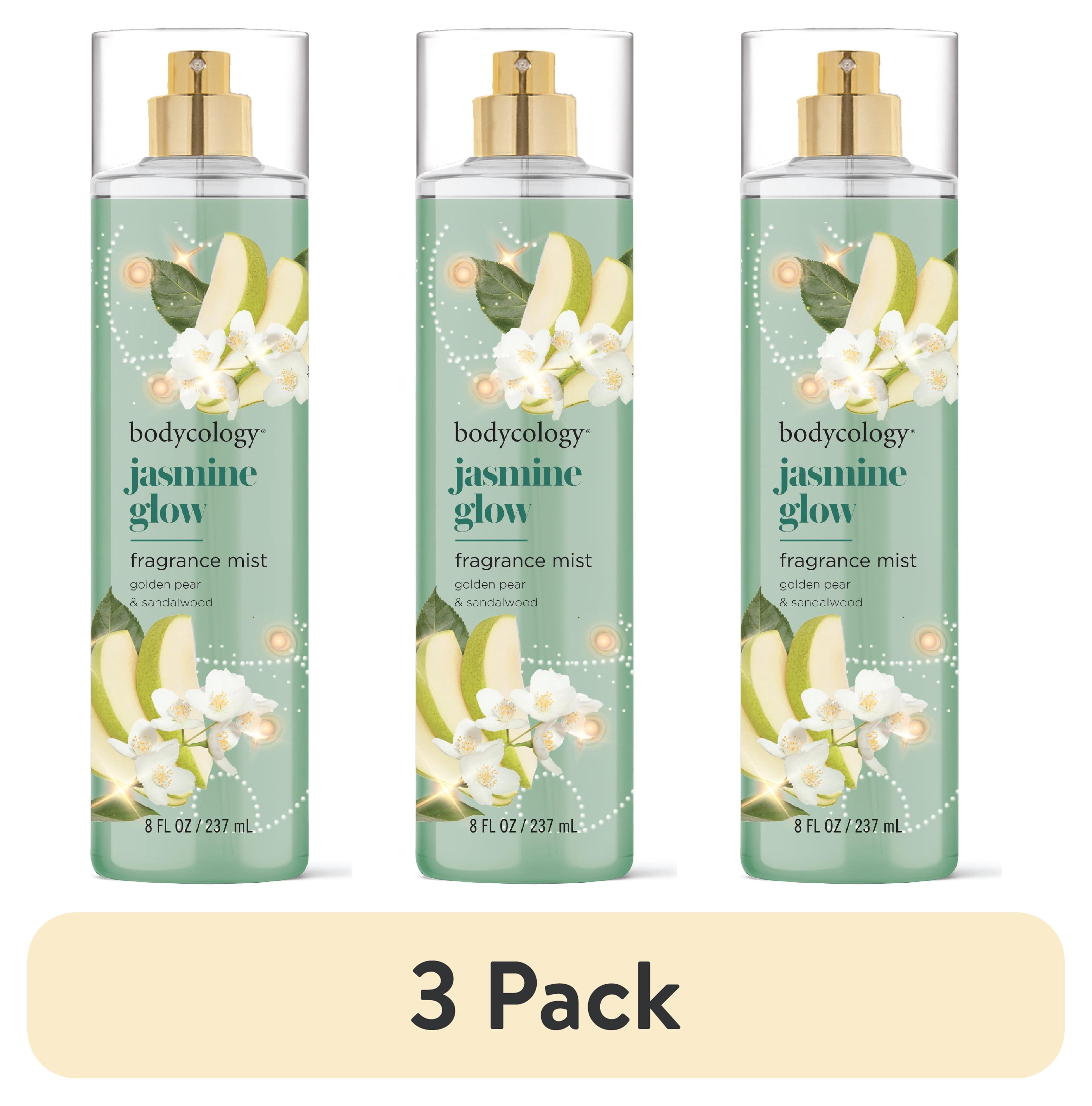 (3 pack) Bodycology Long-Lasting Fragrance Body Mist, Jasmine Glow, 8 fl oz