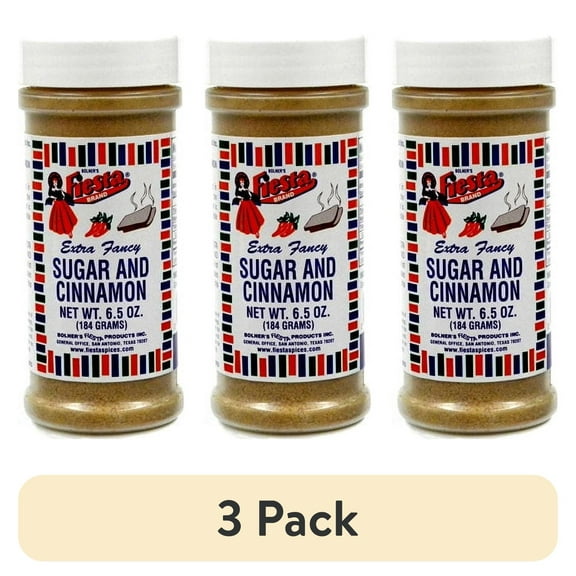 (3 pack) Bolner's Fiesta Brand Extra Fancy Sugar & Cinnamon, 6.5 oz
