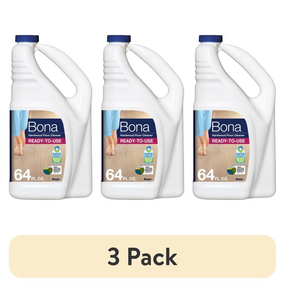 (3 pack) Bona Hardwood Floor Cleaner Refill 64 Fl Oz