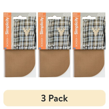 (3 pack) Bondex Beige 5"x7" Twill Iron-On Patches, 2 Pieces