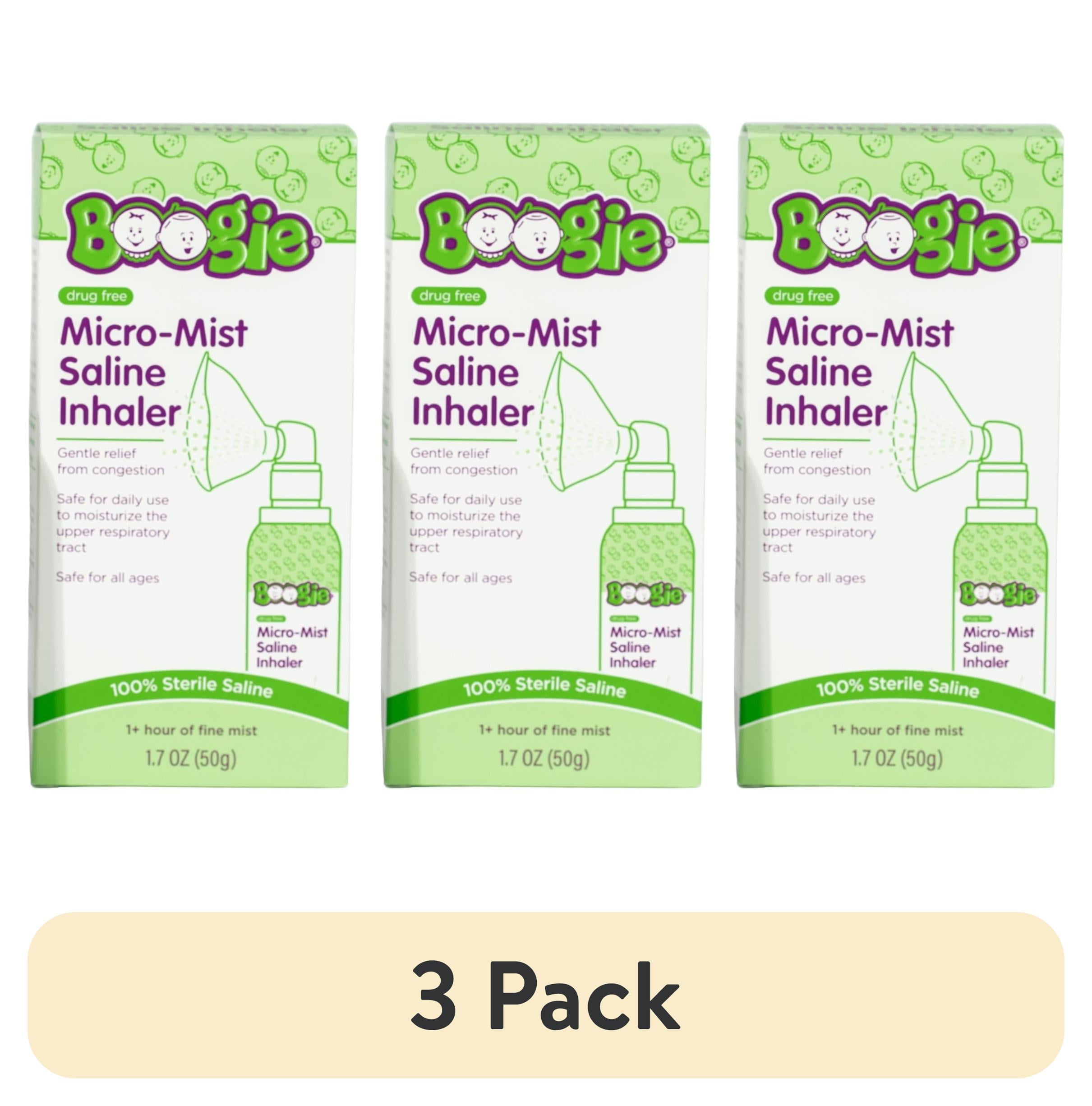 pack) Boogie Sterile Drug-Free Micro-Mist Saline Inhaler for All