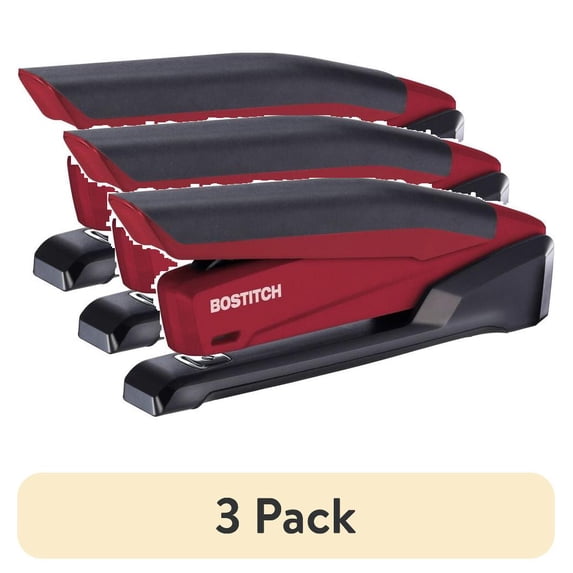 (3 pack) Bostitch Inpower Spring Powered 20 Desktop Stapler, Reduced Effort