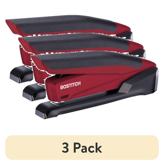 (3 pack) Bostitch Inpower Spring Powered 20 Desktop Stapler, Reduced Effort
