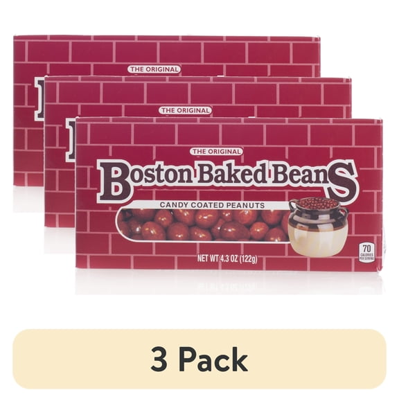 (3 pack) Boston Baked Beans, Original Candy-Coated Peanuts, 4.3 oz Box