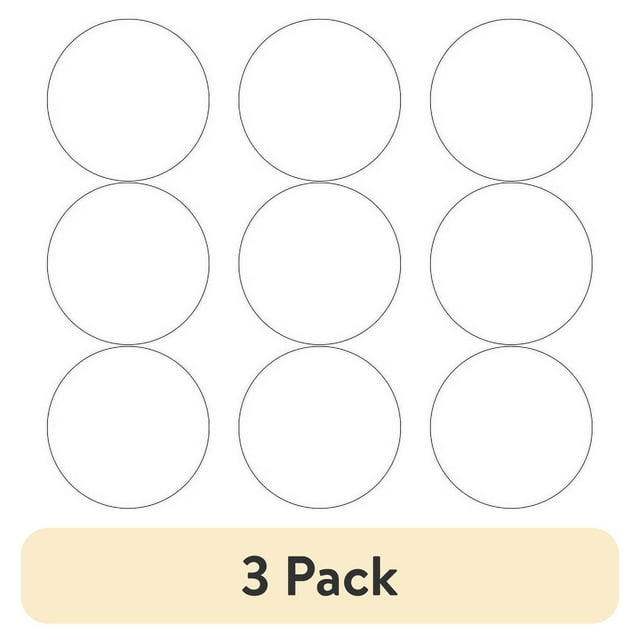 (3 pack) Box Partners Laser Labels 3.33" Circle White 600/Case LL147