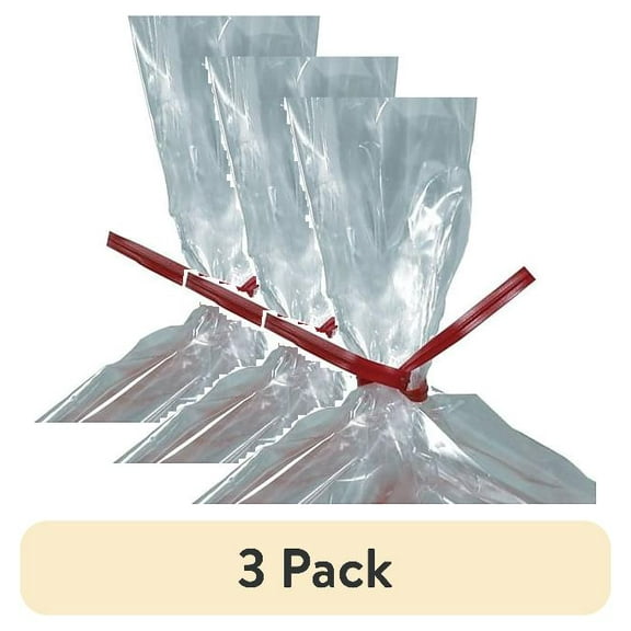 (3 pack) Box Partners Plastic Twist Ties 10" x 5/32" Red 2000/Each PLT10R