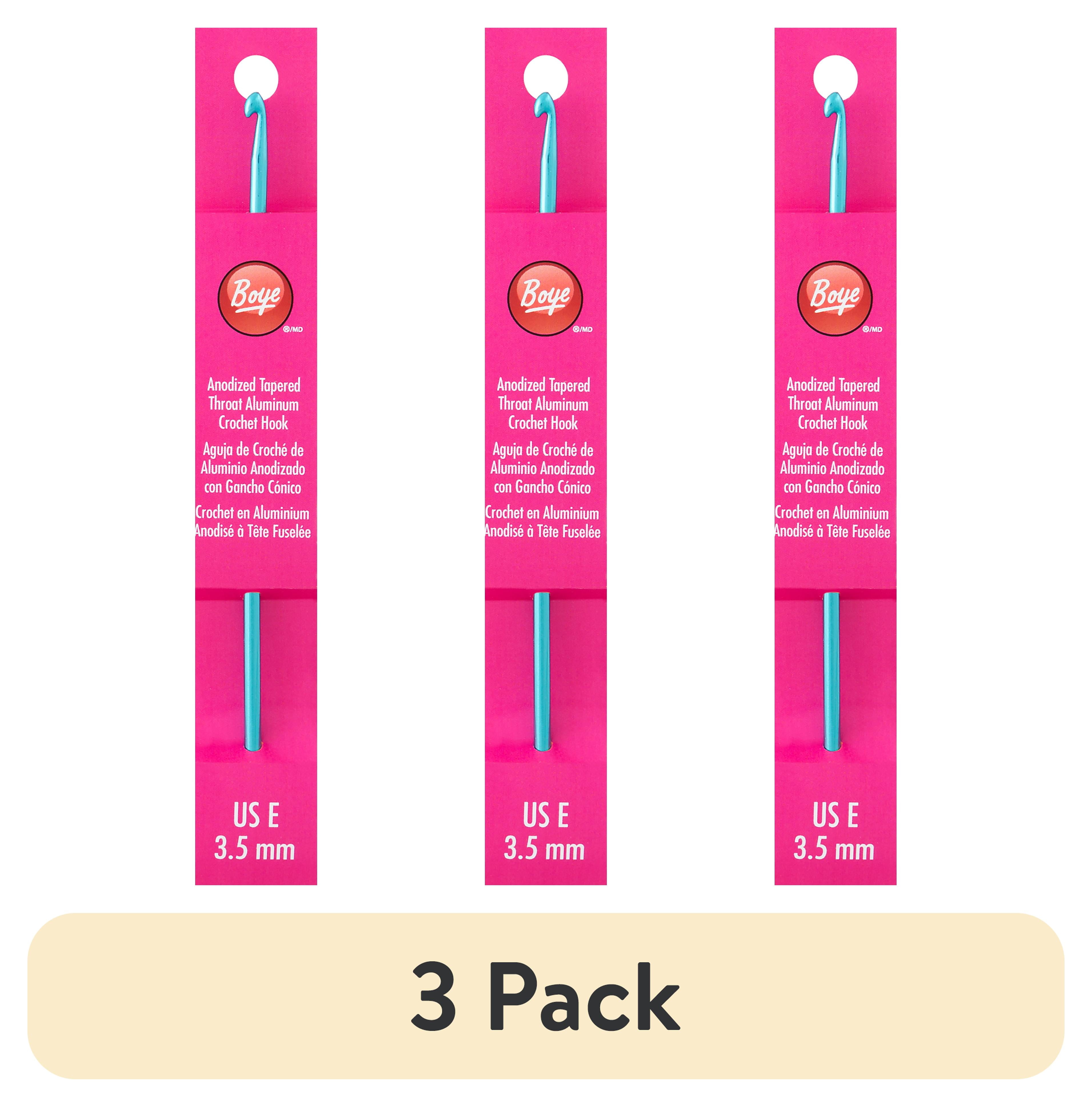 (3 pack) Boye Crochet Hook 6" Aluminum Size E Blue