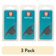 (3 pack) Boye Needle Threader with Two Different Size Eyelets - Silver Stainless Steel