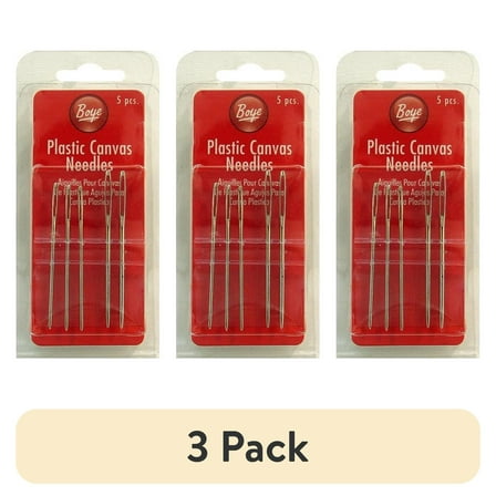(3 pack) Boye Plastic Canvas Needles, 5 Pack, Sizes 16 and 18