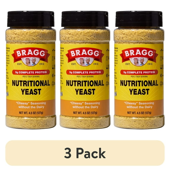 (3 pack) Bragg Nutritional Yeast 4.5 oz