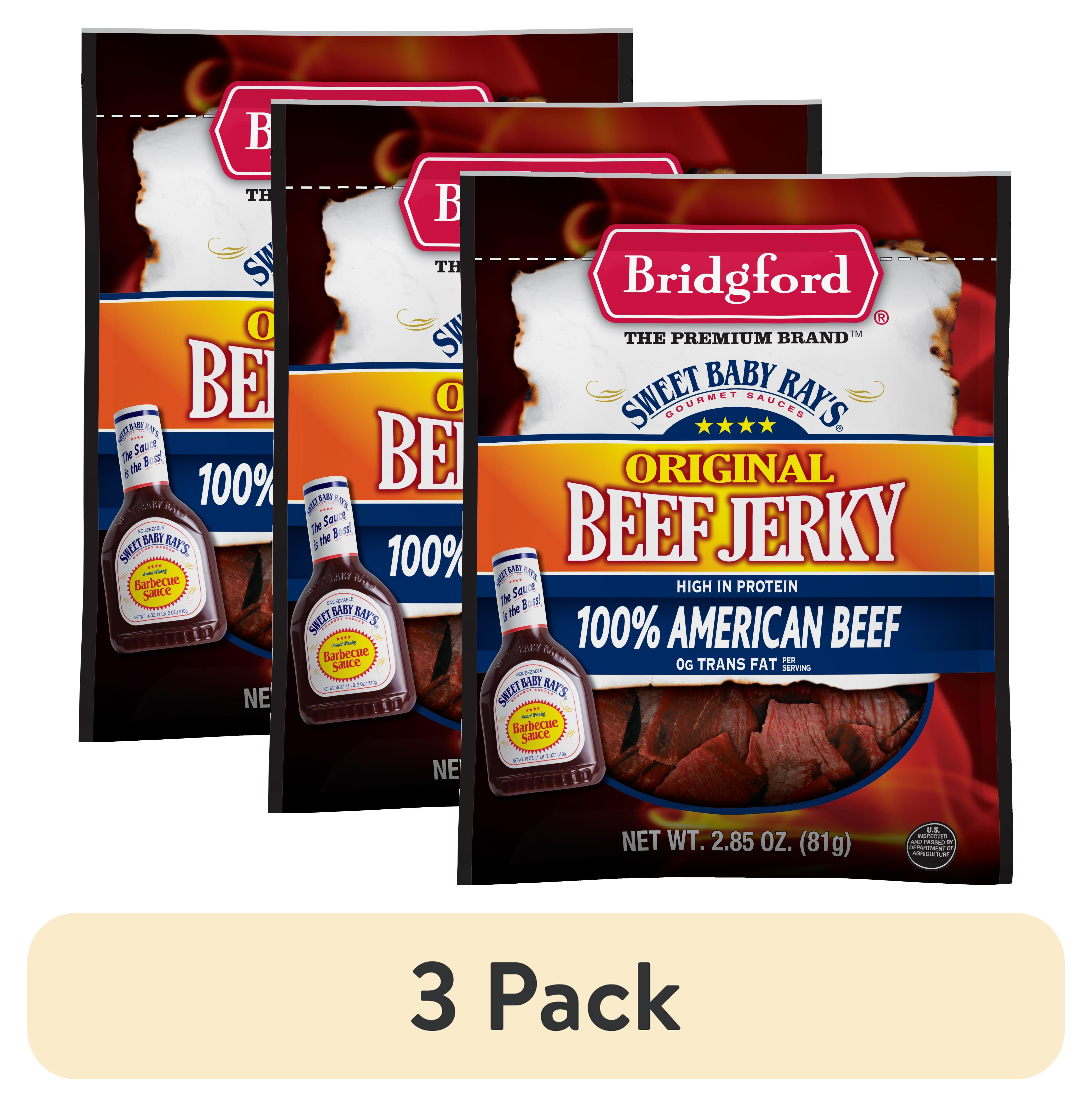 (3 pack) Bridgford Original Beef Jerky, 2.85 oz