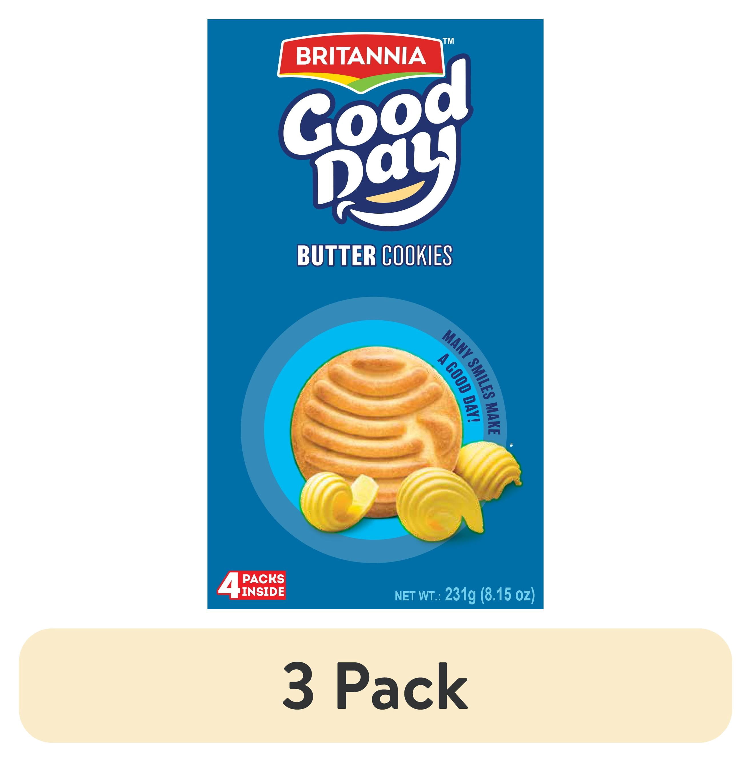 (3 pack) Britannia Good Day Butter Cookies, 8.15 oz