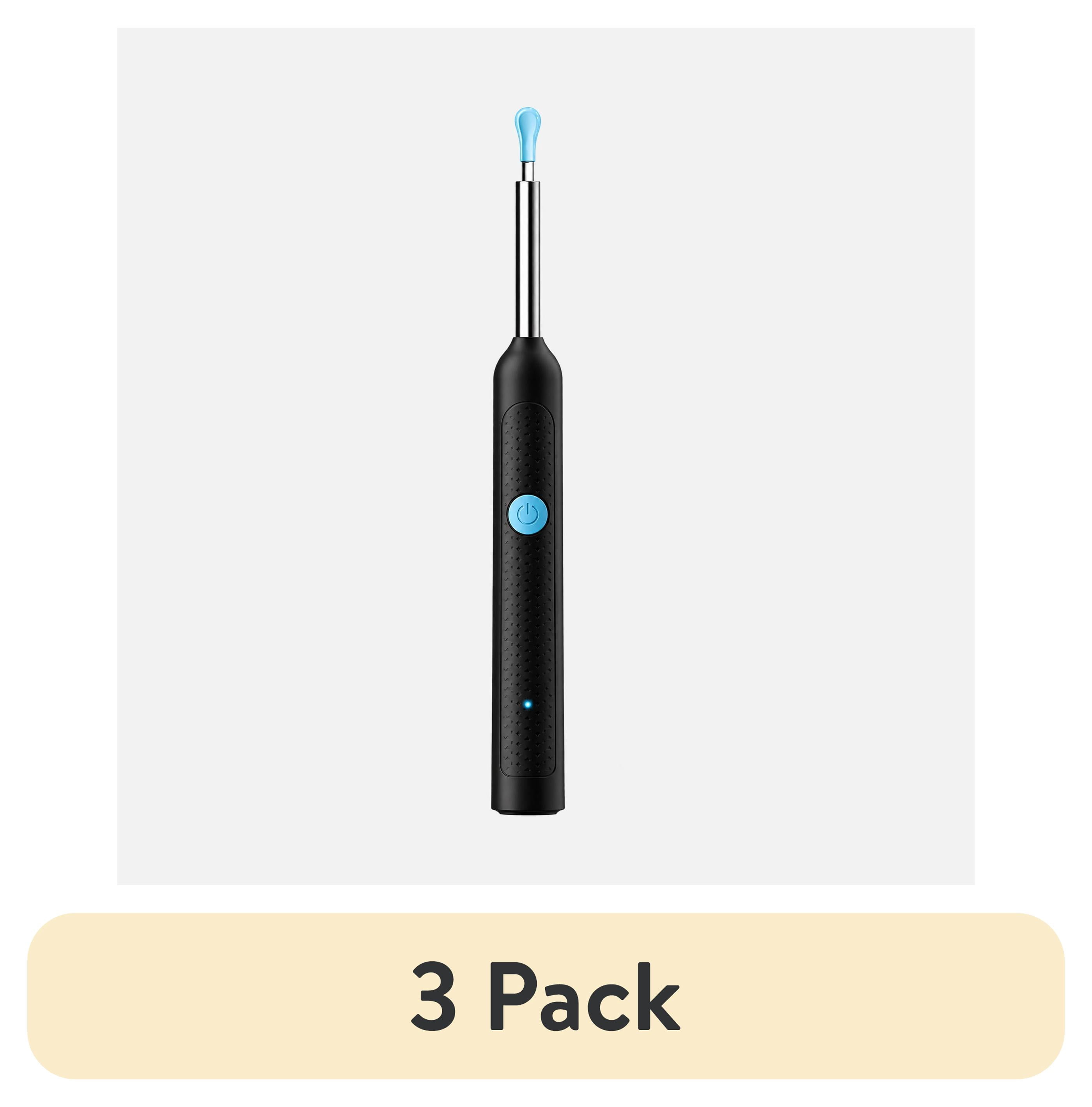 (3 pack) BROOKSTONE Ear Wax Removal System, 1080p HD Camera, 6 LED Lights, Rechargeable, 1 Count