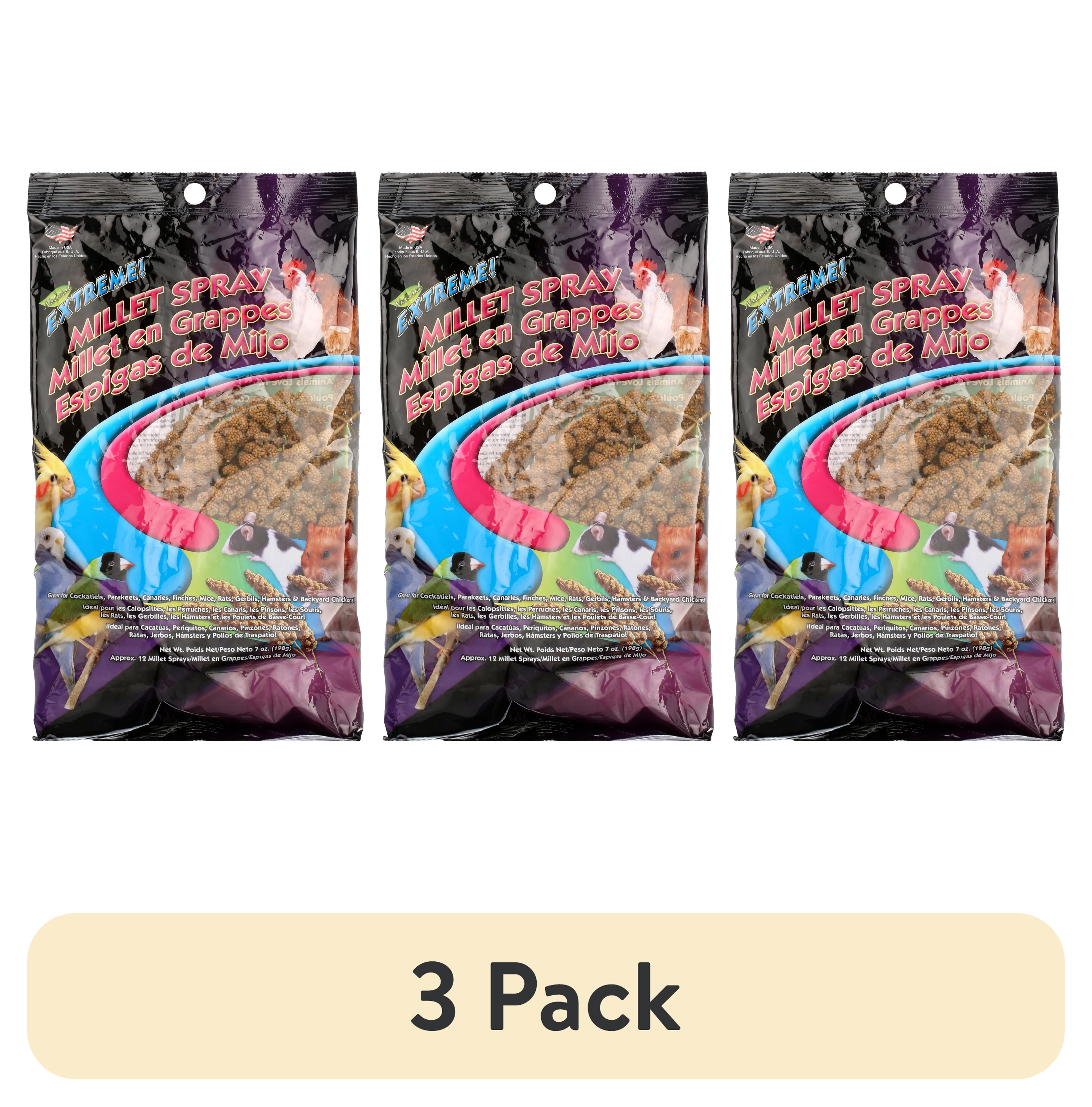 (3 pack) Brown's Extreme Natural Millet Spray Bird Treats, 12 count ...