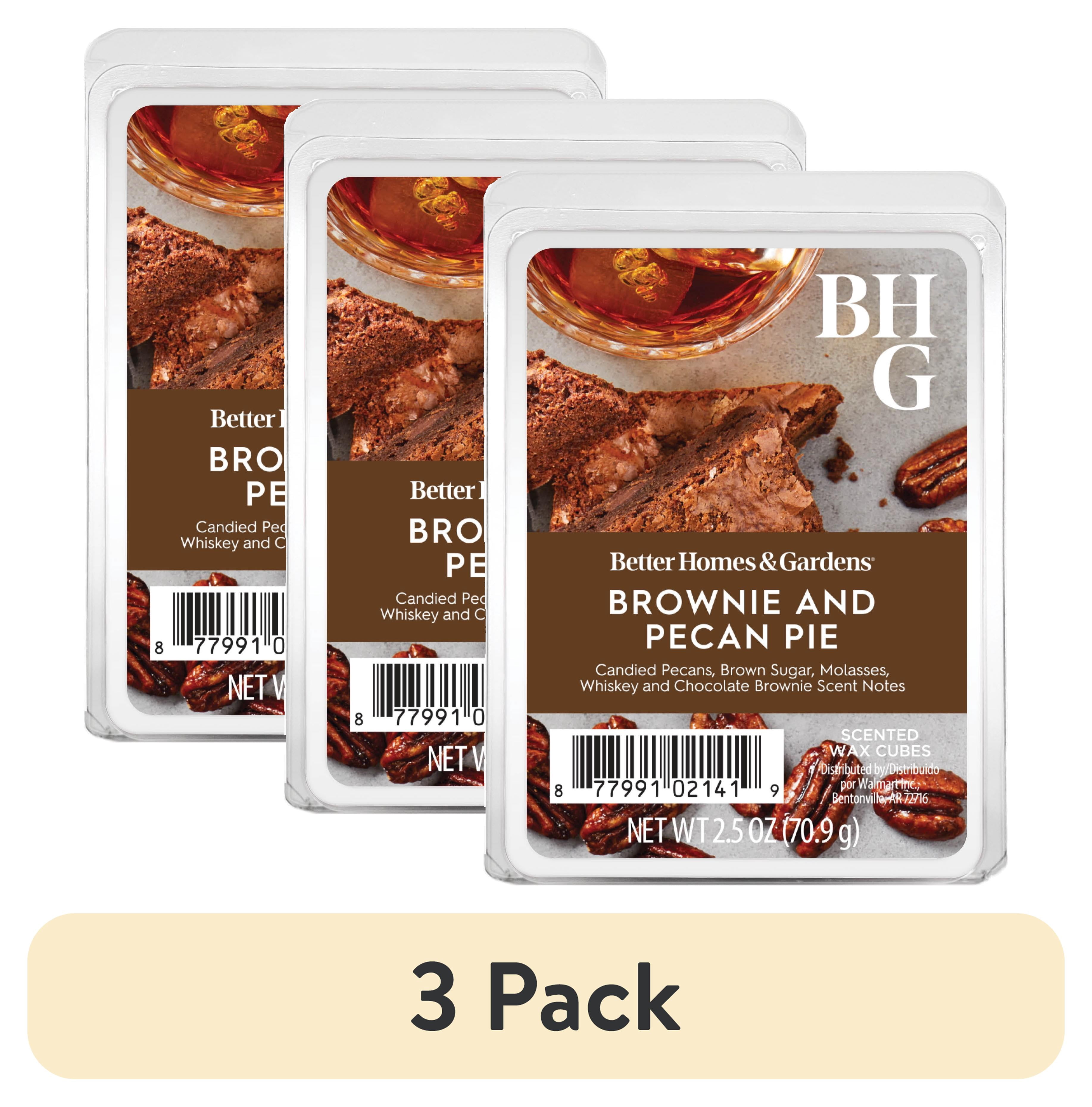 (3 pack) Brownie Pecan Pie Scented Wax Melts, Better Homes & Gardens, 2.5 oz (1-Pack)