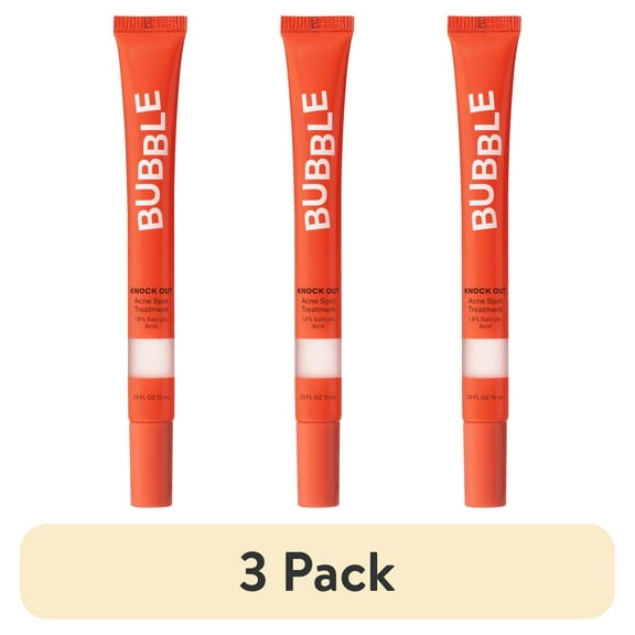 (3 pack) Bubble Skincare Knock Out Spot Treatment, All Skin Types, 10mL