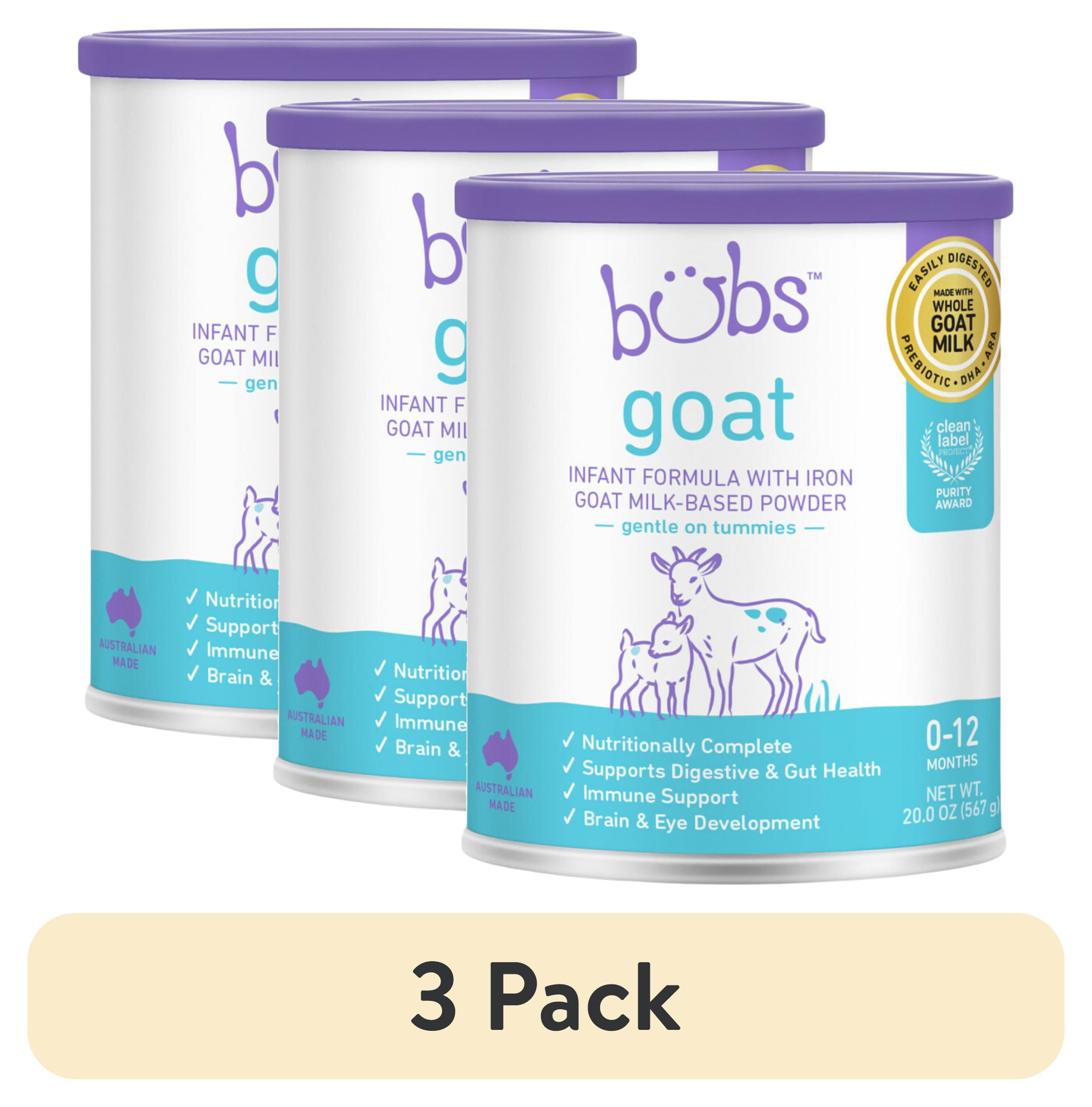 bubs Easy-digest goat milk 3缶セット 3 pack) Bubs Goat Milk Powder Baby Formula with Iron for 0