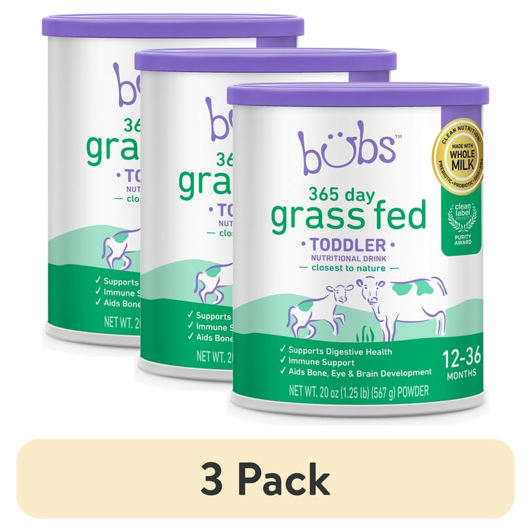 3 pack) Bubs Grass Fed Toddler Nutritional Drink (12-36 Months