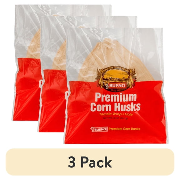 (3 pack) Bueno Foods Corn Husks Hoja 3 oz