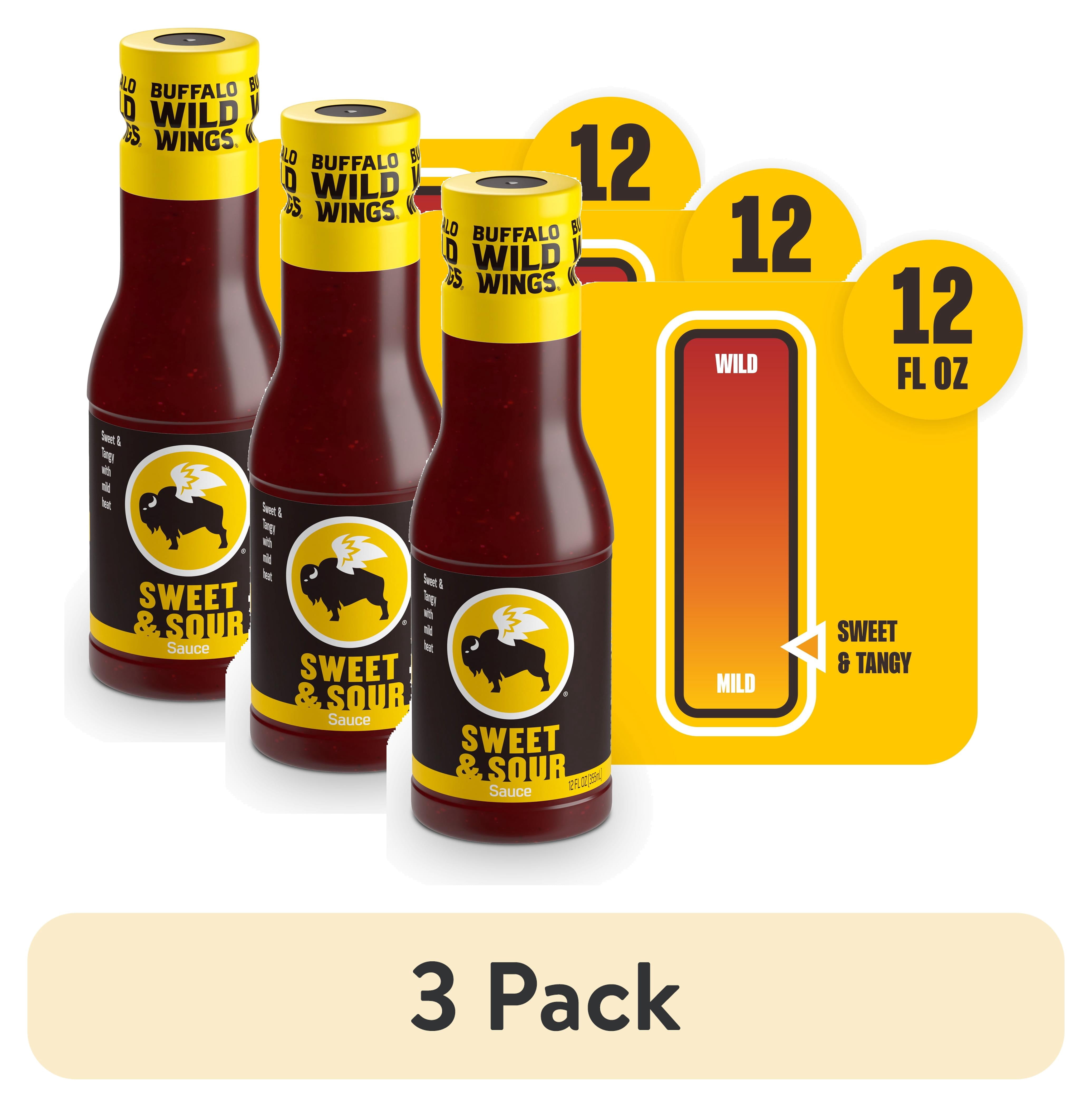 (3 pack) Buffalo Wild Wings Sweet & Sour Sauce, 12 fl. oz.