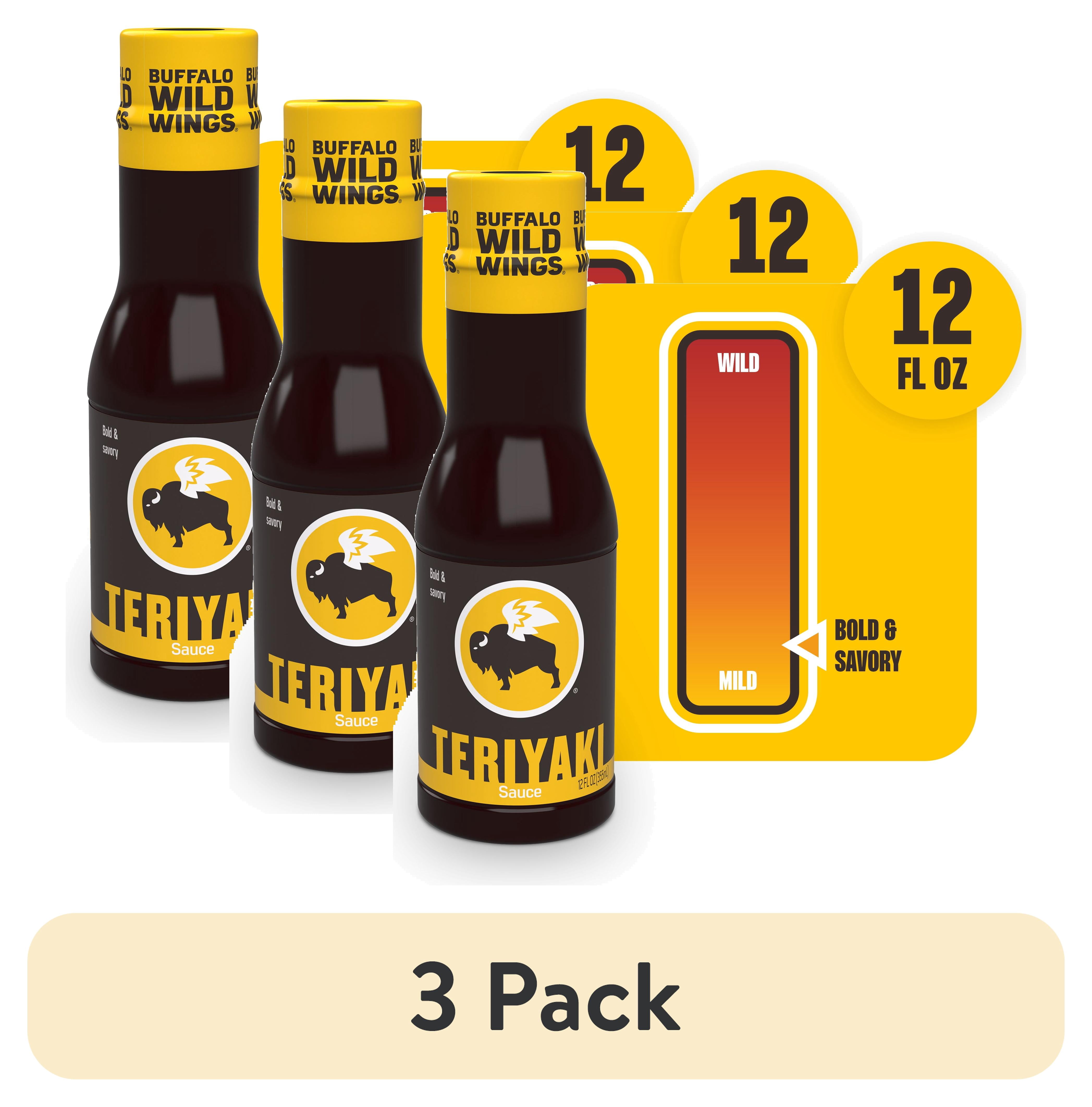 (3 pack) Buffalo Wild Wings Teriyaki Sauce, 12 fl. oz.