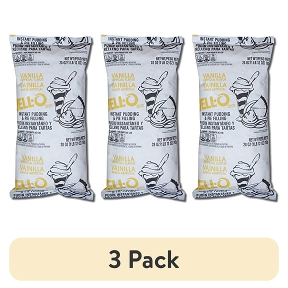 (3 pack) Bulk Instant Pudding and Pie Filling Value Packs | 28 Ounce | Pack Of 3 (Vanilla)