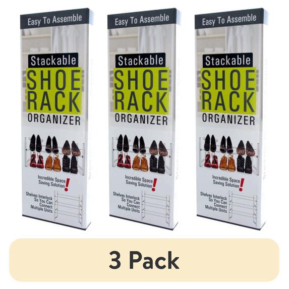 (3 pack) Bulk buys Stackable Shoe Rack