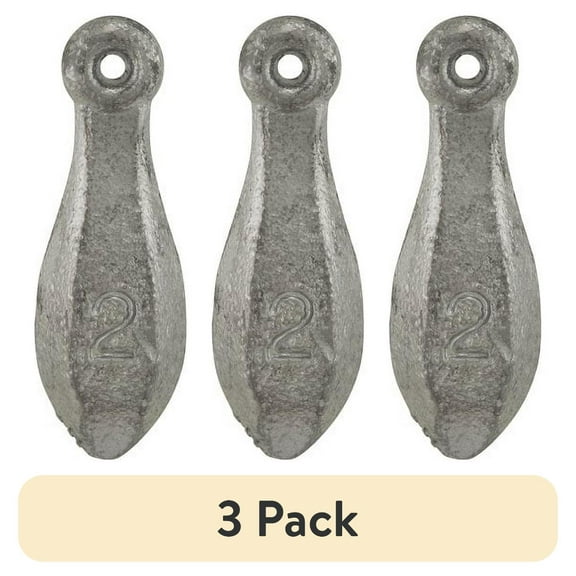 (3 pack) Bullet Weights BLI1-24 Lead Bank Sinker Sizes 1 Oz. Fishing Weight