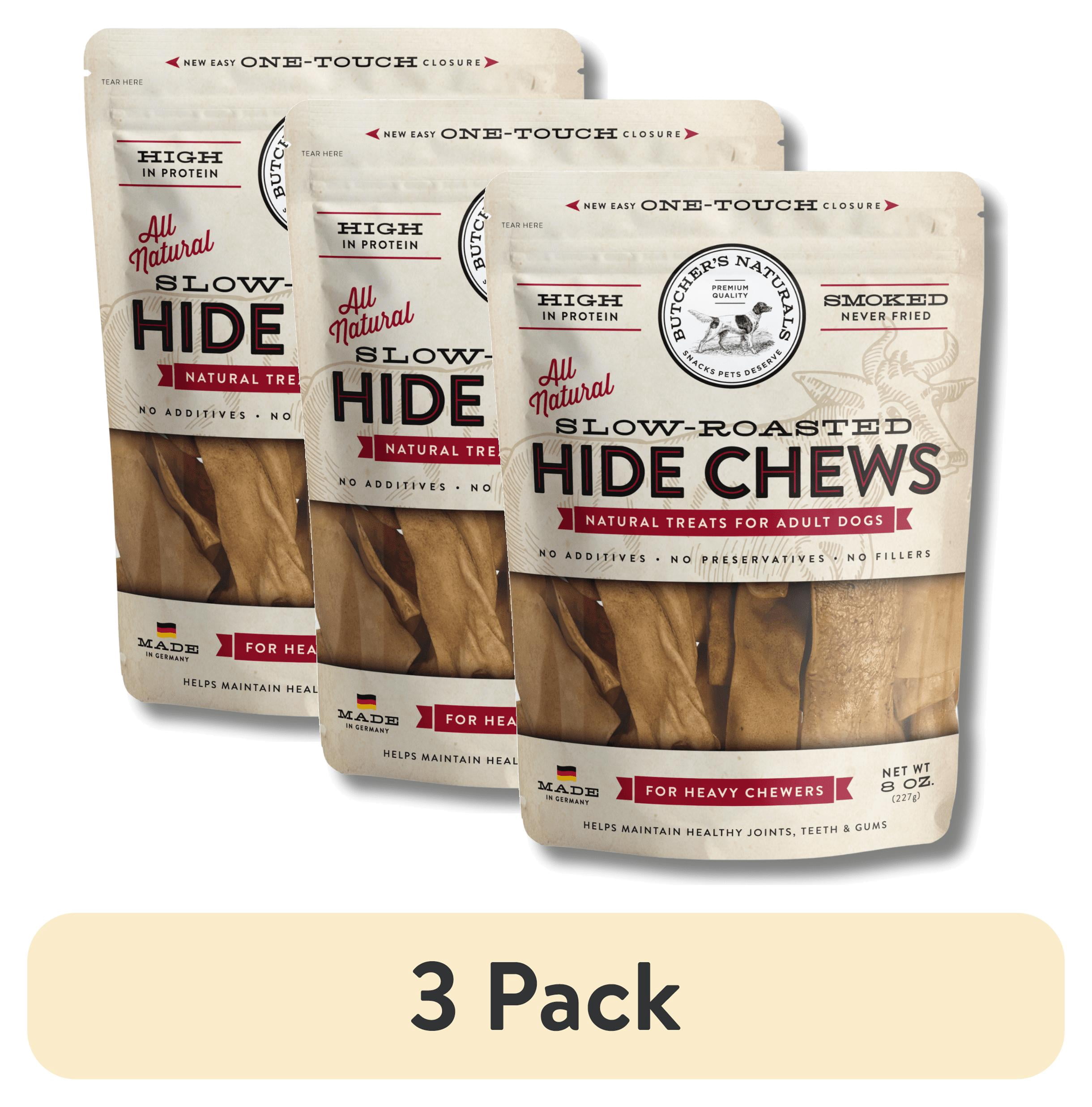 (3 pack) Butcher's Naturals Beef Flavor Natural Chews for Dogs, 8 oz Bag