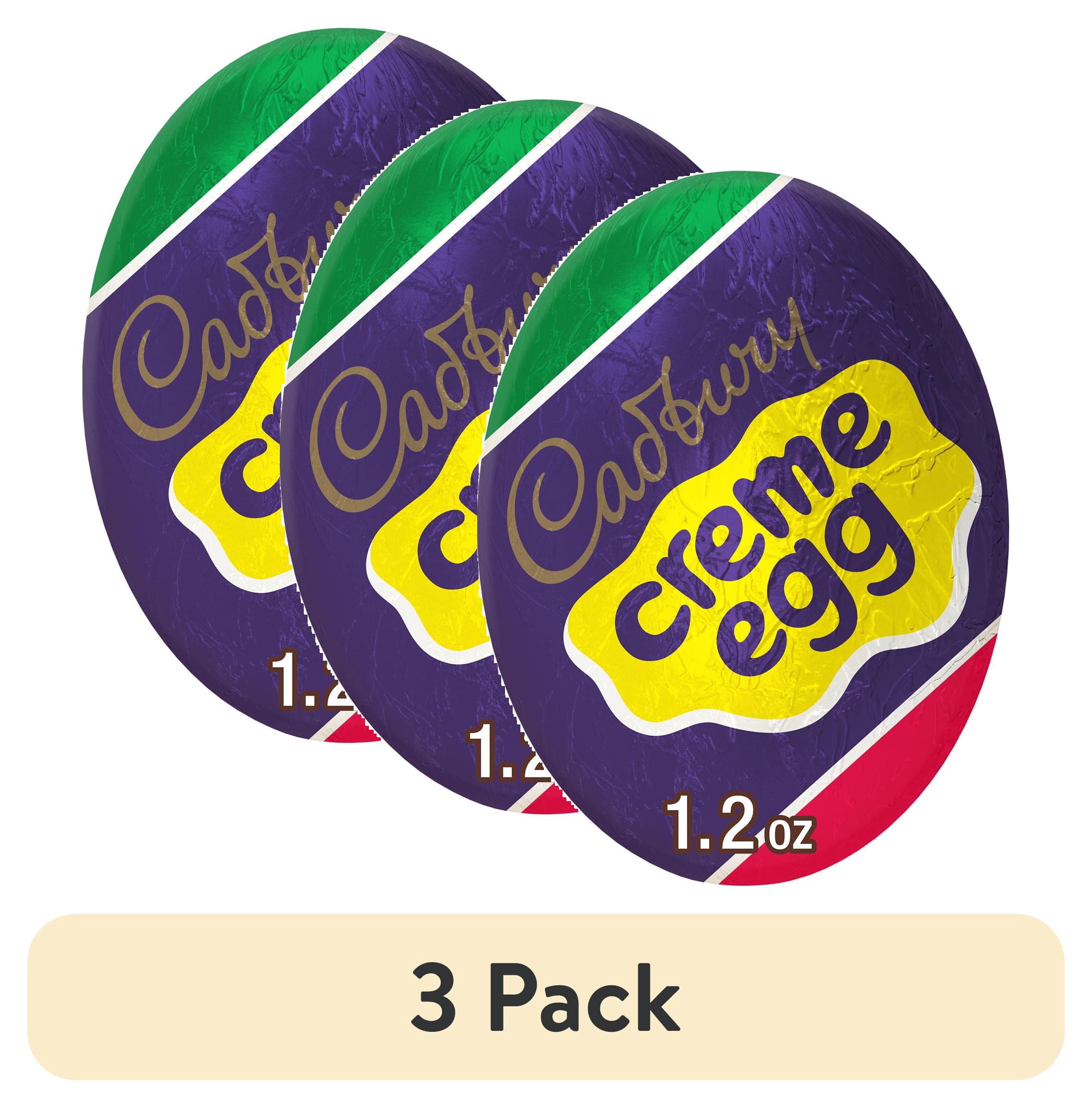 (3 pack) CADBURY CREME EGG Chocolate with Fondant, Easter Candy Egg, 1. ...