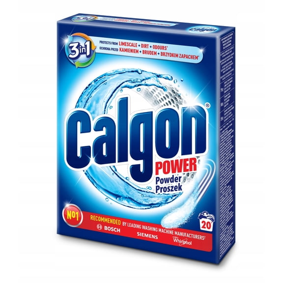 (3 pack) CALGON 3 in 1 Powder WATER SOFTENER 500g Protects from LIMESCALE, DIRT, ODOURS 20 Loads