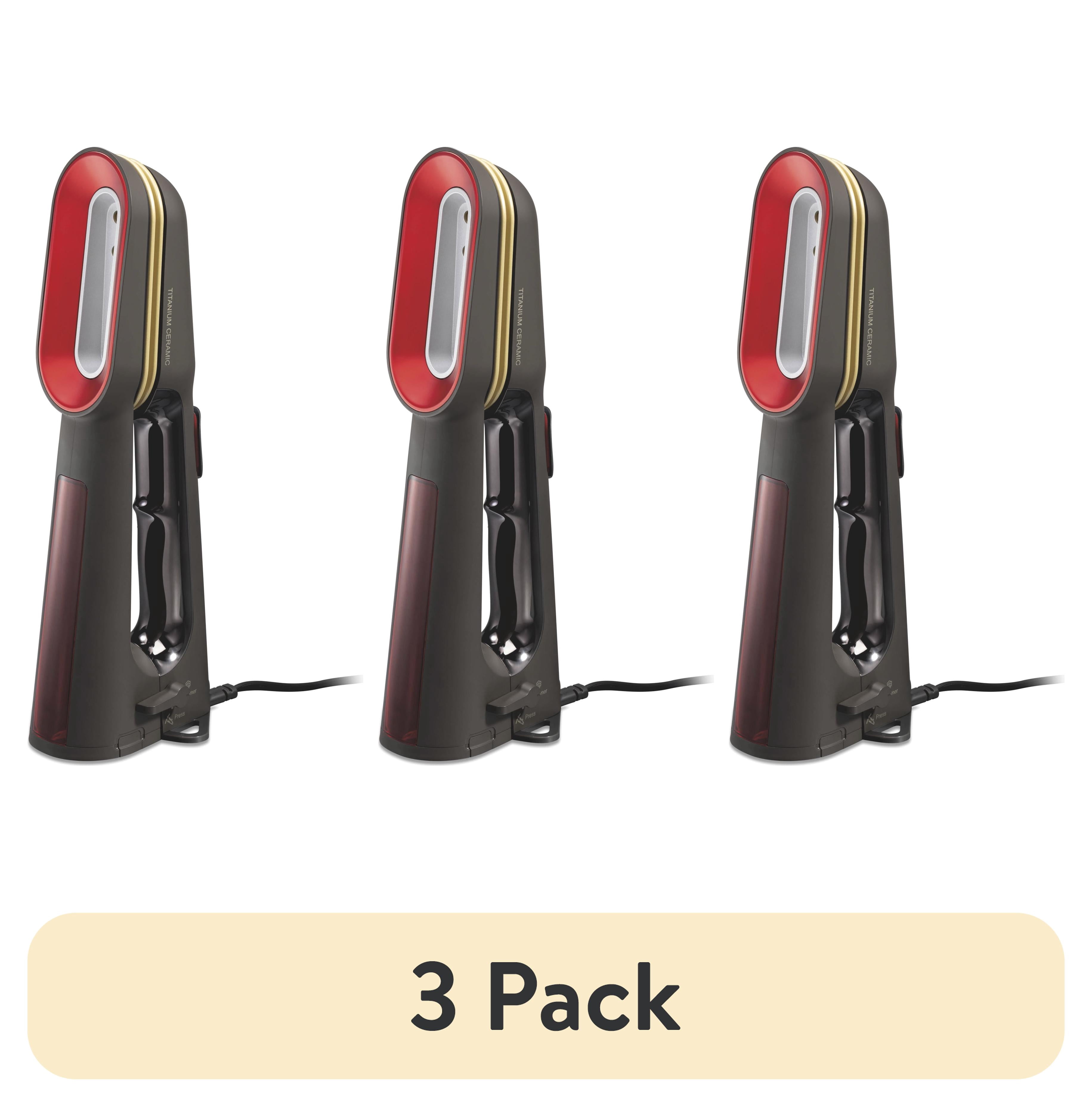 (3 pack) CHI SteamPress 3-in-1 Handheld Clothes Steamer, Flat Iron & Press, 1500 W 200 ml Clothing Steamer, 25-Second Heat Up, Black