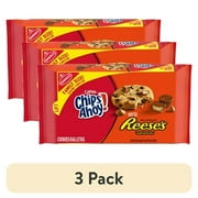 (3 pack) CHIPS AHOY! Chewy Chocolate Chip Cookies with Reese's Peanut Butter Cups, Family Size, 14.25 oz