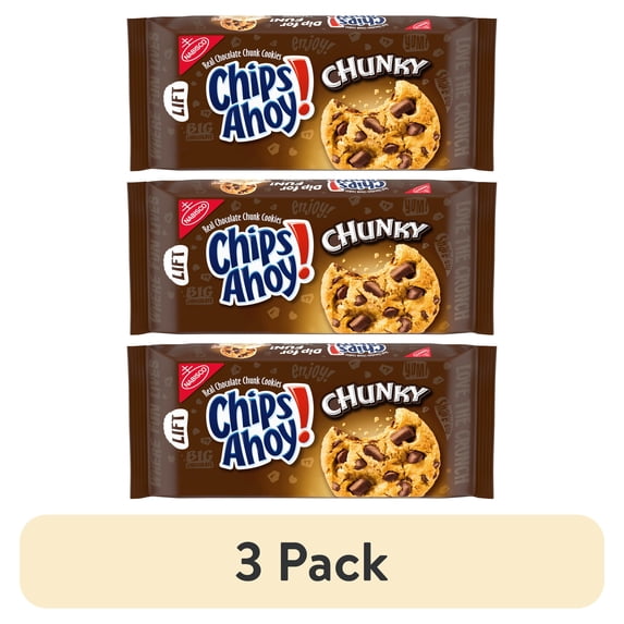 (3 pack) (3 pack) CHIPS AHOY! Chunky Chocolate Chip Cookies, 11.8 oz