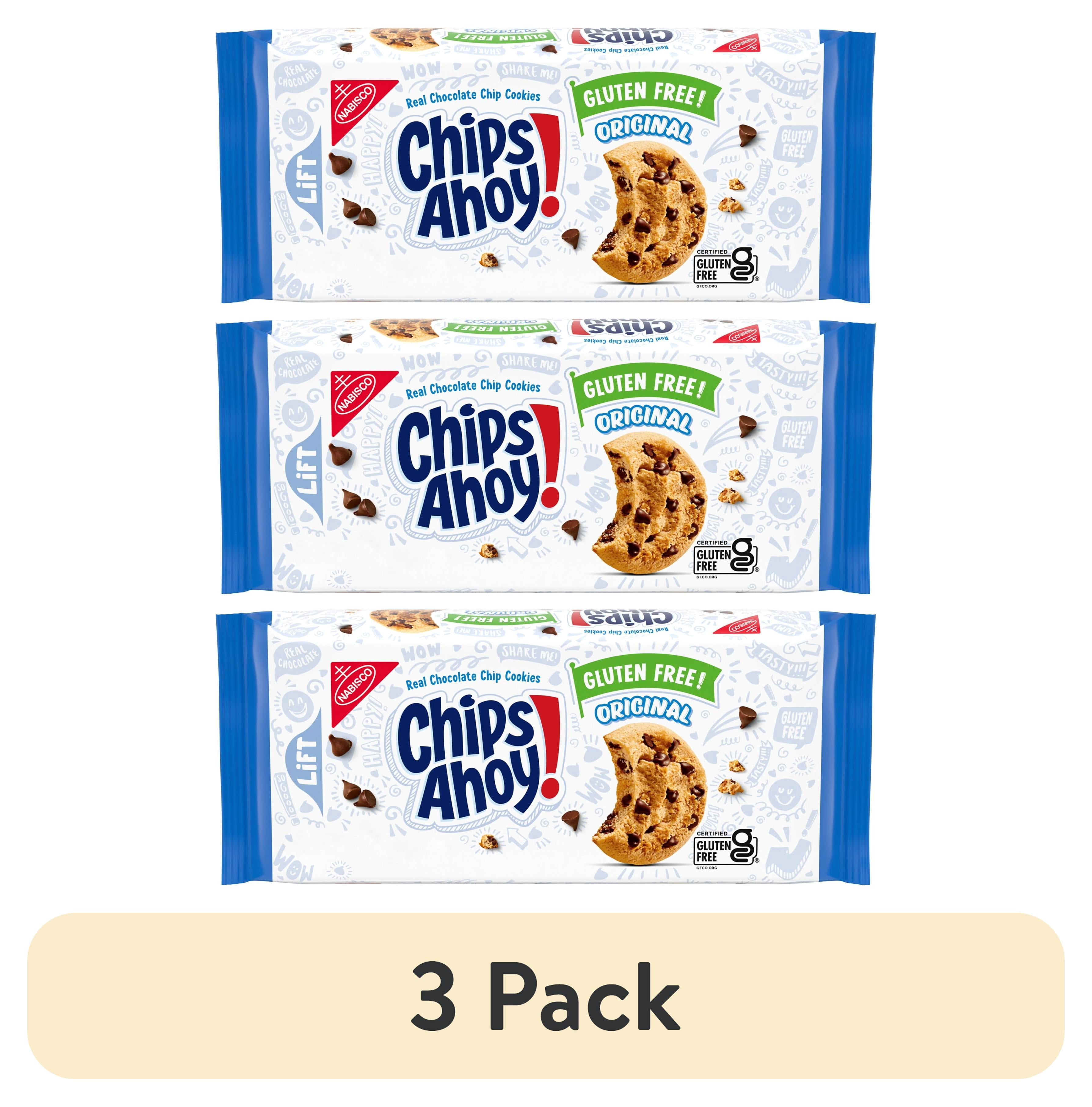(3 pack) CHIPS AHOY! Original Crunchy Gluten Free Chocolate Chip Cookies, 9.31 oz
