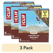 (3 pack) CLIF BAR Chocolate Brownie Flavor Energy Bars, Plant Based Protein Bars, 5ct
