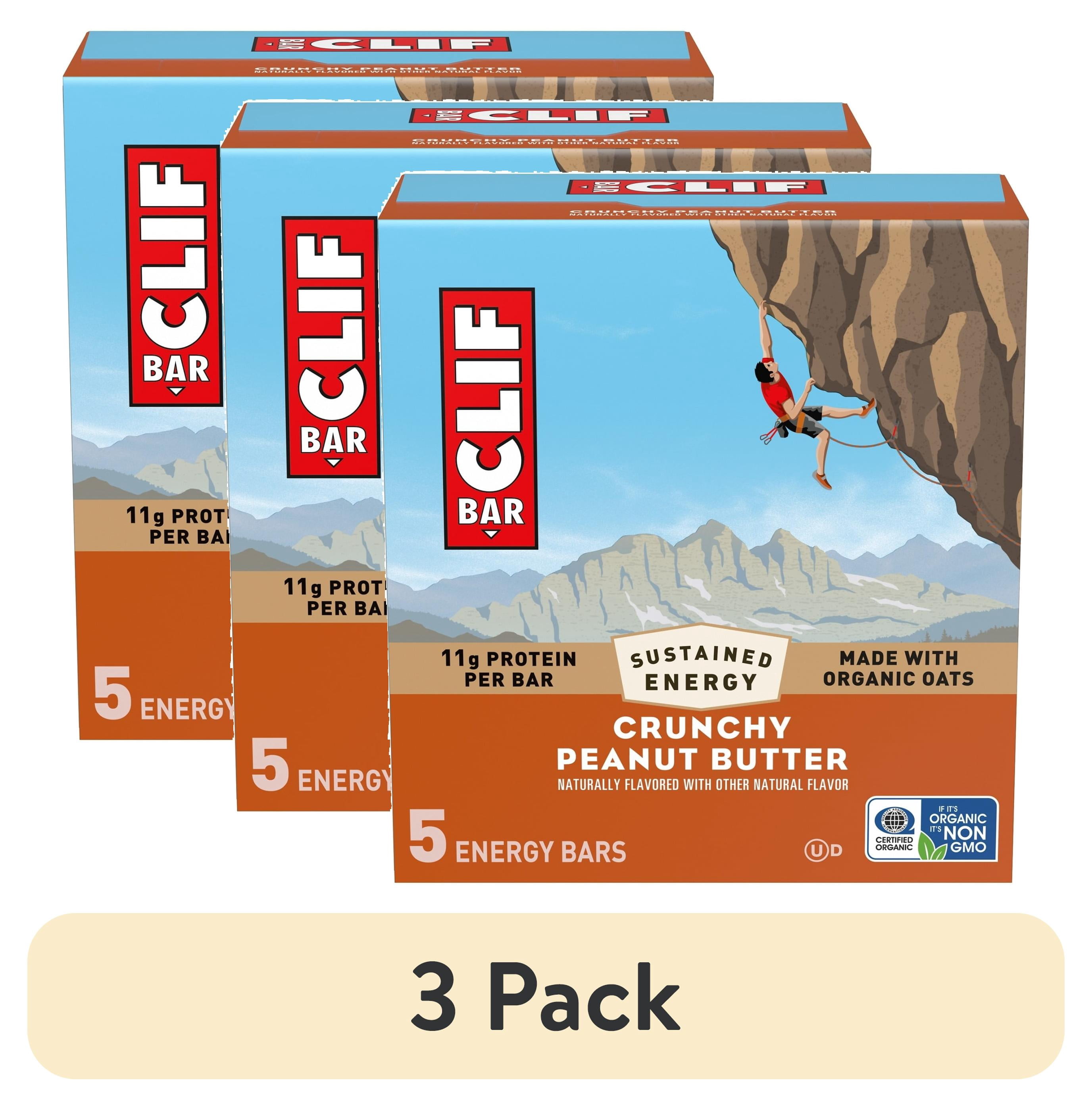 (3 pack) CLIF BAR Energy Protein Bars, Crunchy Peanut Butter, 5ct