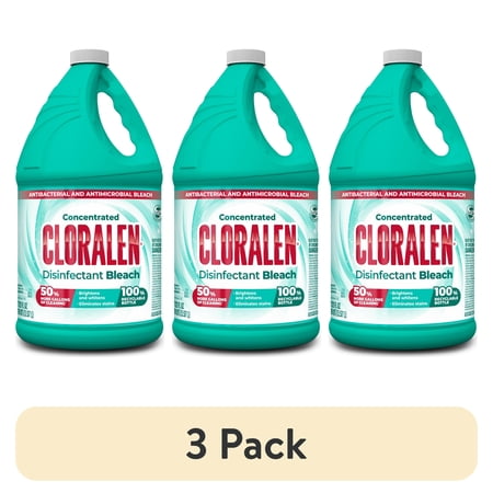 (3 pack) Cloralen Concentrated Household Cleaning Liquid Bleach, 121 fl oz