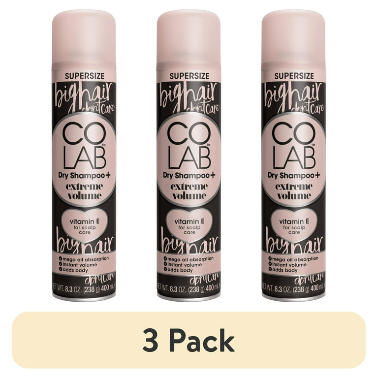 3 pack) COLAB Dry Shampoo Extreme Volume Supersize - Bergamot and
