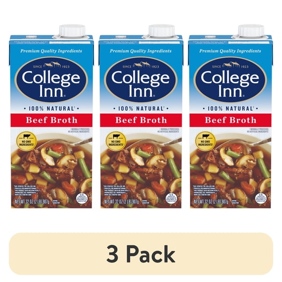 (3 pack) College Inn Beef Broth, 32 oz Carton