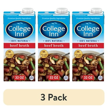 (3 pack) COLLEGE INN Beef Broth, 32 oz Carton