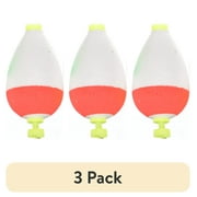 (3 pack) Comal Unweighted Pear Snap-On Fishing Bobbers, Assorted Colors, 1.7-Inch, 3-Pack